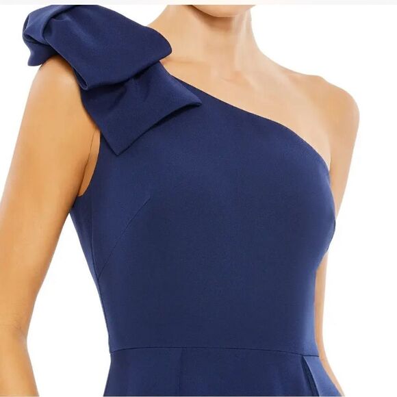 NWT MAC DUGGAL Midnight Embellished One Shoulder A-Line Evening Gown Size 8 - Picture 3 of 12